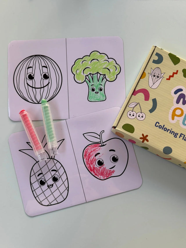 MagPlay Fruit and Veggie Colouring Flash Cards