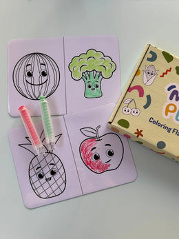 MagPlay Fruit and Veggie Colouring Flash Cards